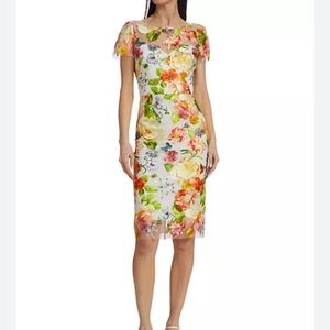 Marchesa Notte Floral Dress